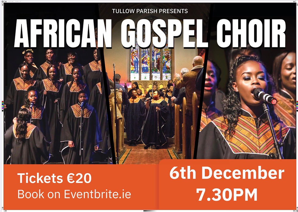 Saturday, 6th December. African Gospel Choir!