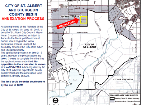 Hogans Place 1 & 2 Part of City of St. Albert Annexation 