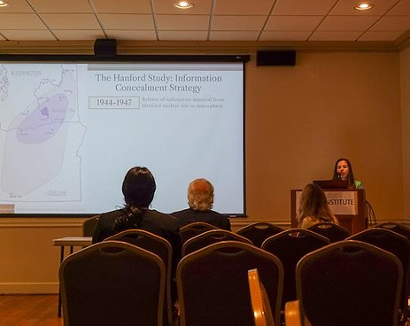 Bri Thompson, Rice University 2024 graduate, speaks at the Schull Instistute Conference.