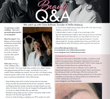 Beauty Q&A with Berks, Bucks & Oxon Magazine