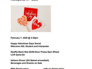 CDDC Valetines Day Social-February 7, 2026