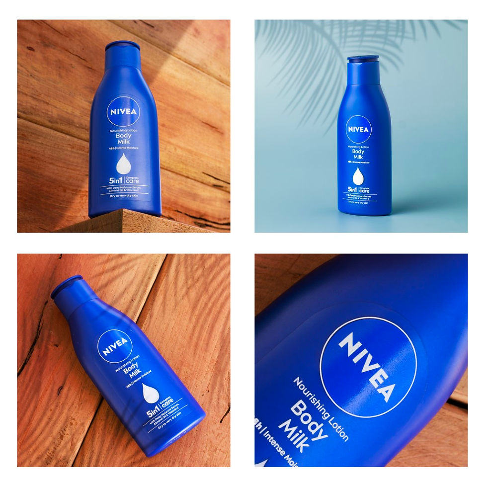 Nivea Product Photography in different angle