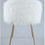 Thumbnail: Fur Accent Armchair with Gold Legs
