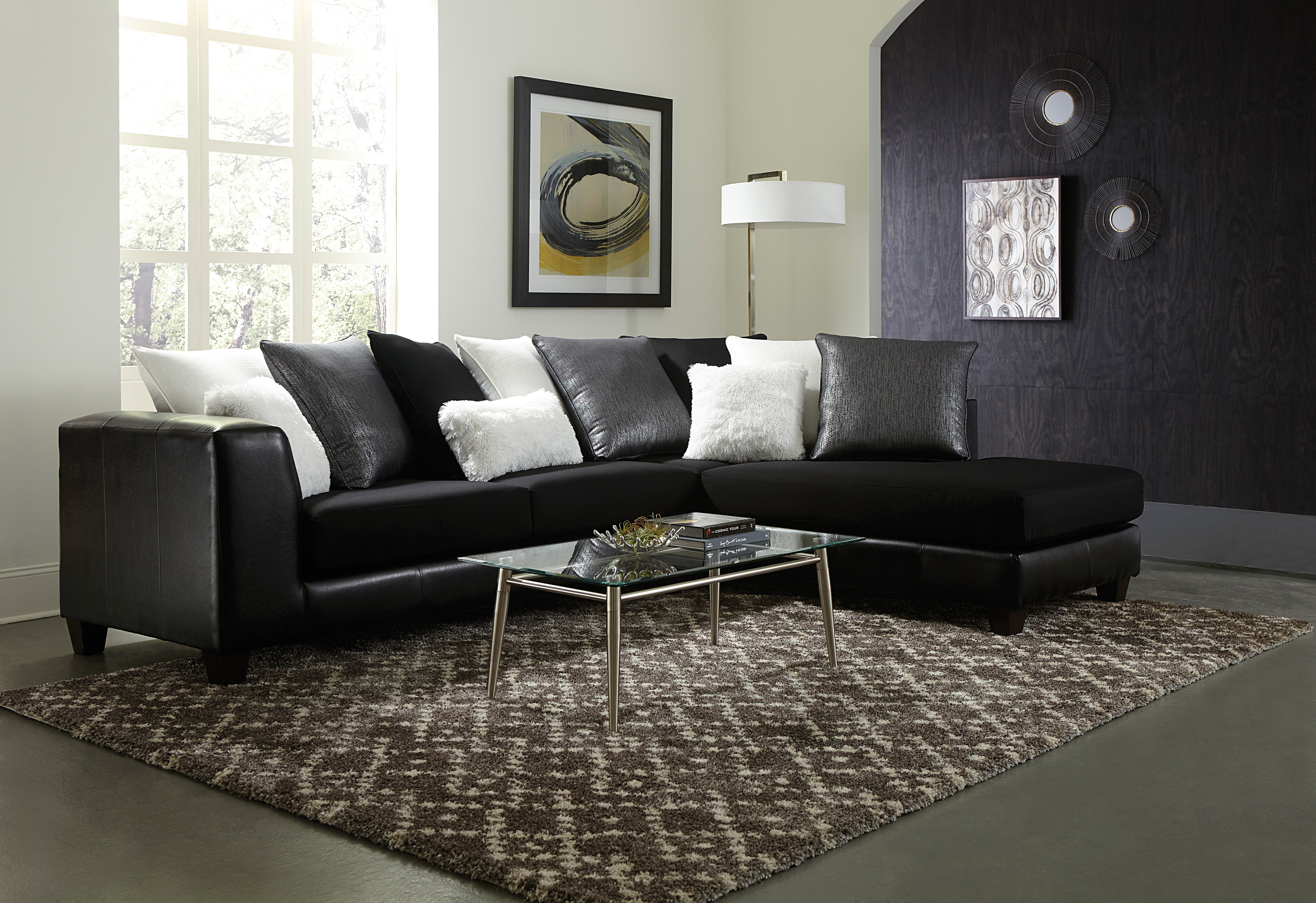 BLACK 2PC SECTIONAL
