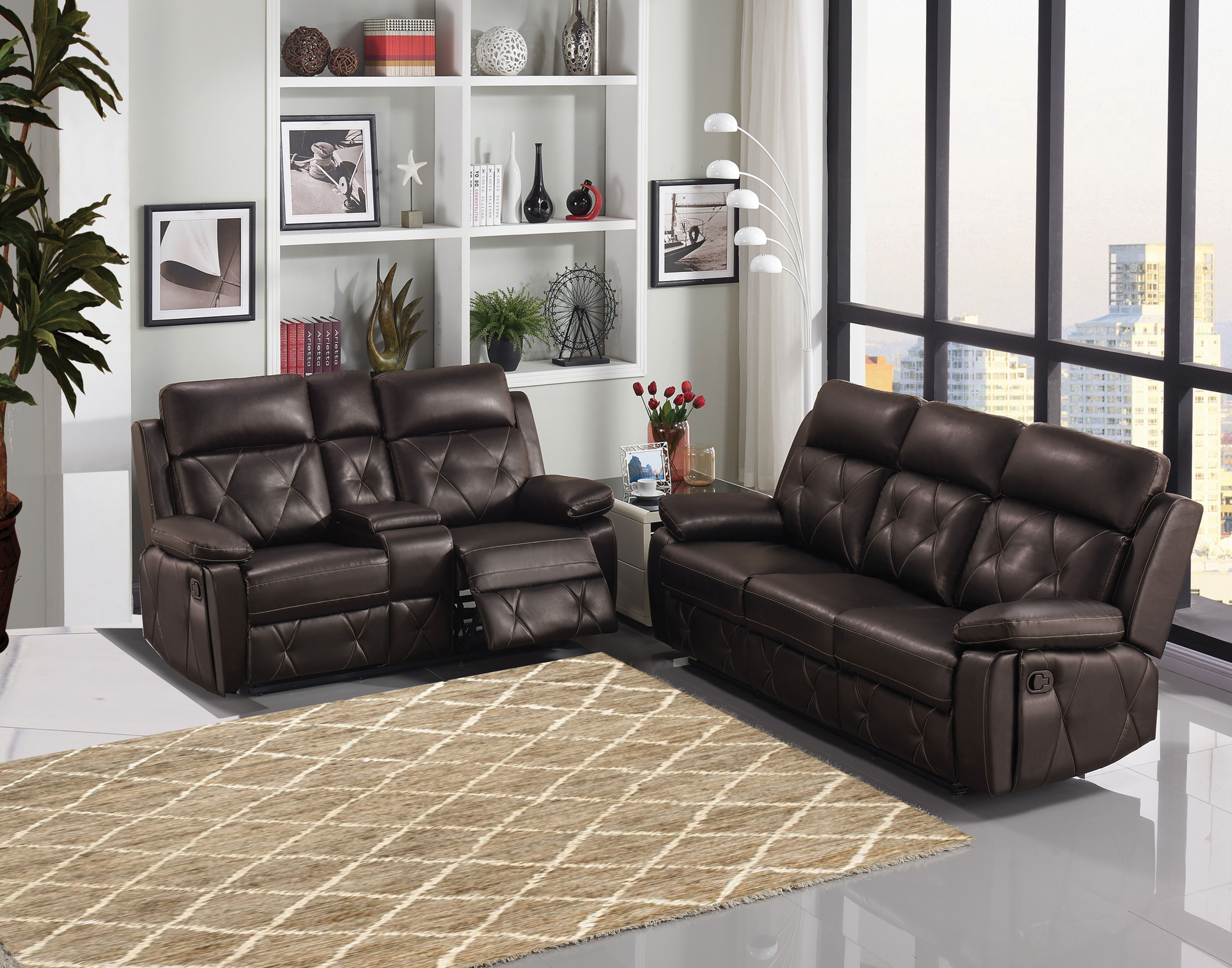 RECLINING SOFA&LOVESEAT