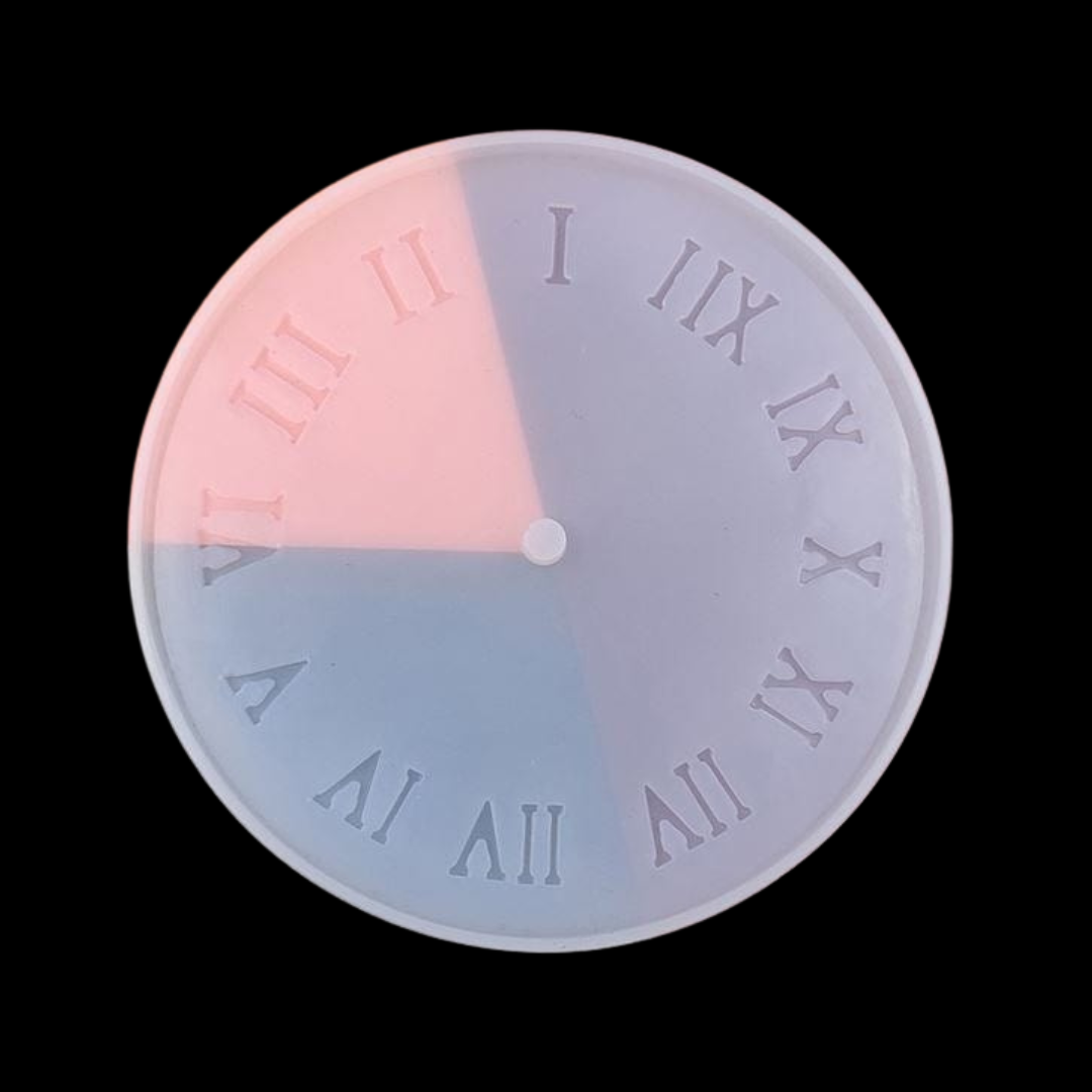 Roman Numeral Clock Face Mould - 6 Inch Diameter