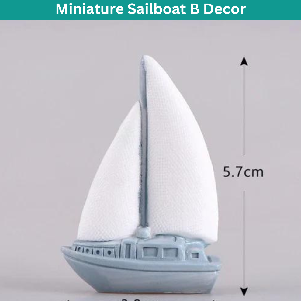 Miniature Sailboat B Decor