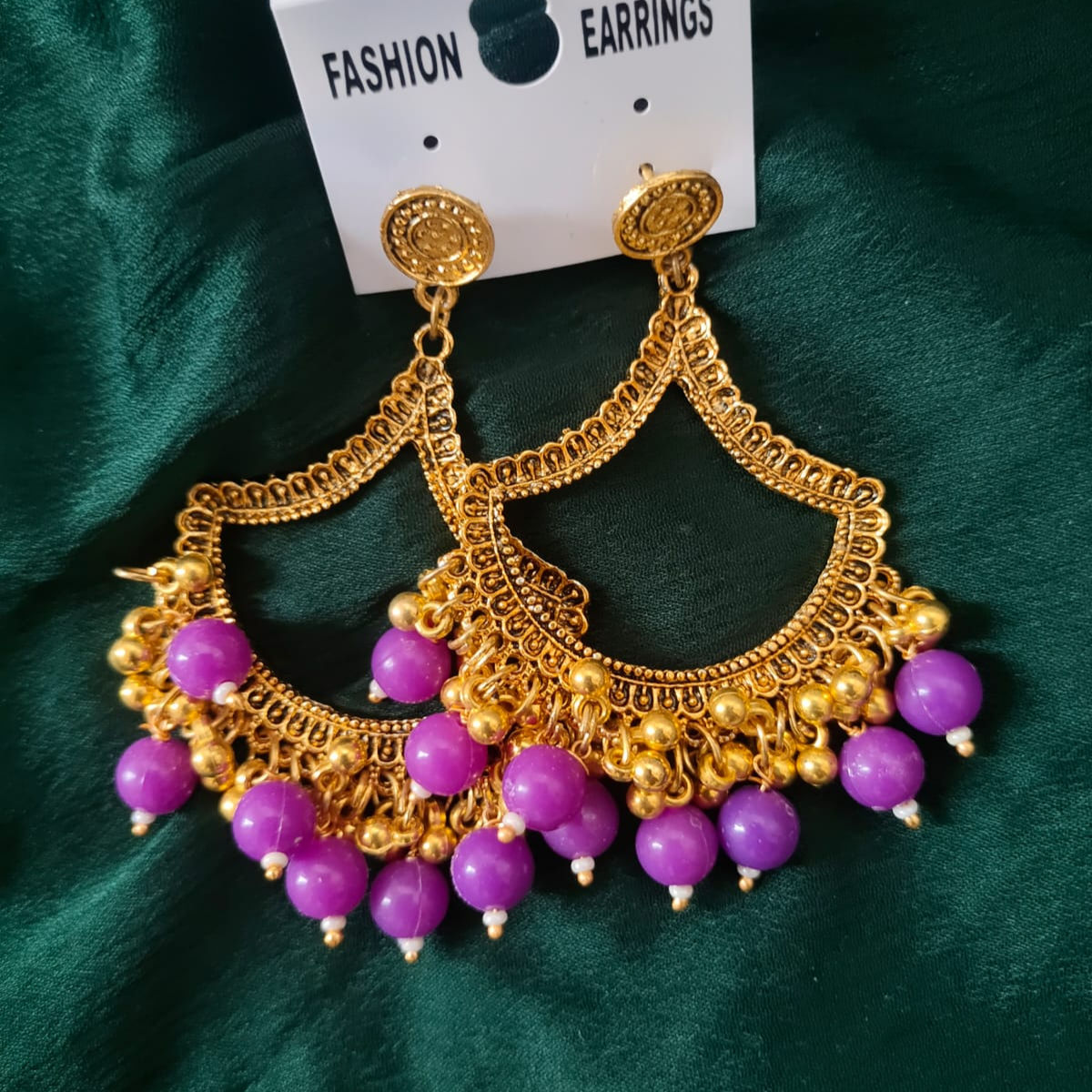 Pearl Cascade Resin Jhumkas