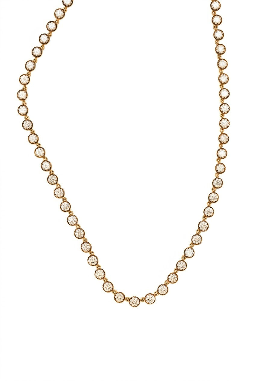 Brilliant Blackened Diamond Necklace