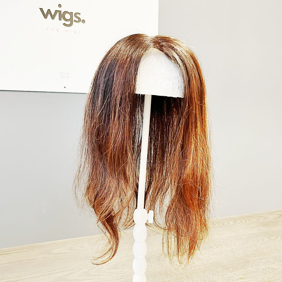 Colored Human Hair Topper – Natural Color Blend, Real Human Hair
