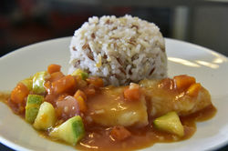 Sweet & Sour Fish with Cucumber and carr