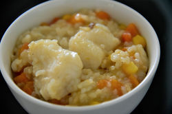 Fish Porridge with Corn & Carrots