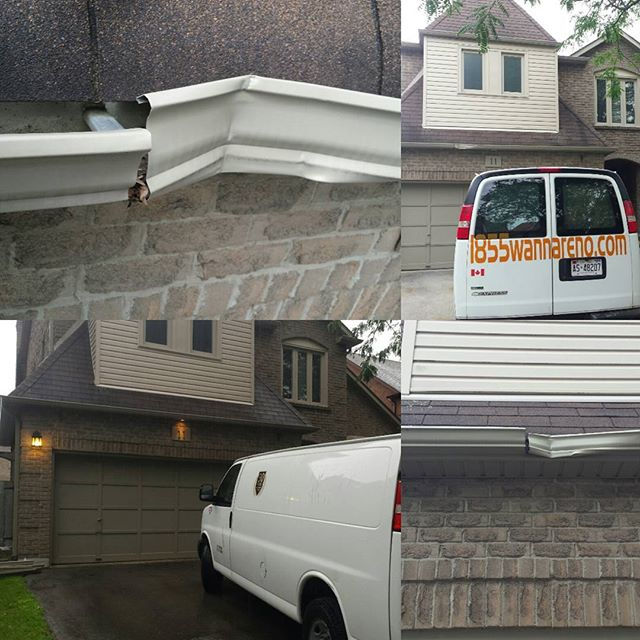 Eavestrough repair in Whitby