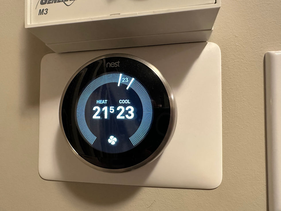 Nest Thermostat on the wall