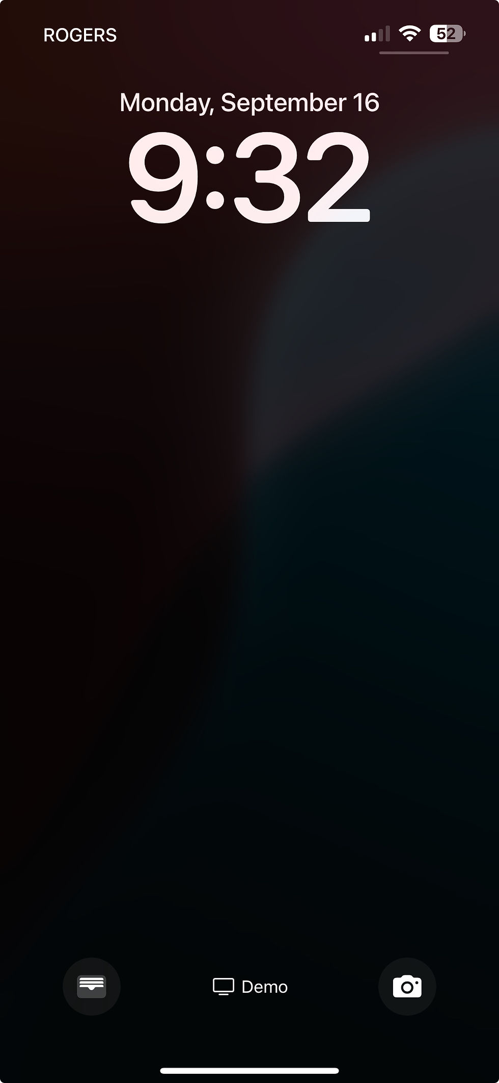 lock screen with a customized control to launch wallet app