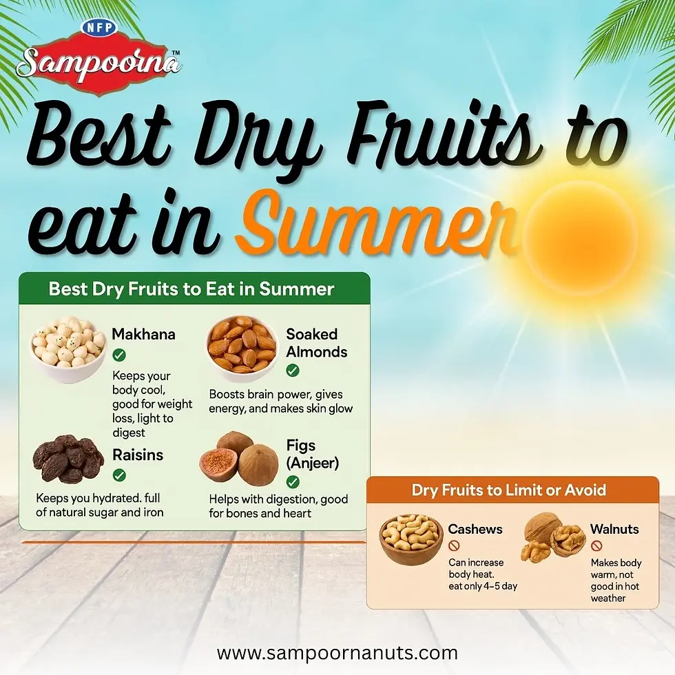 Which dry fruits are good for Summer?