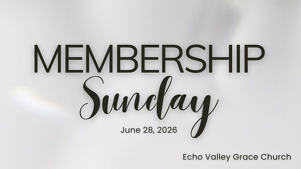 Membership Sunday