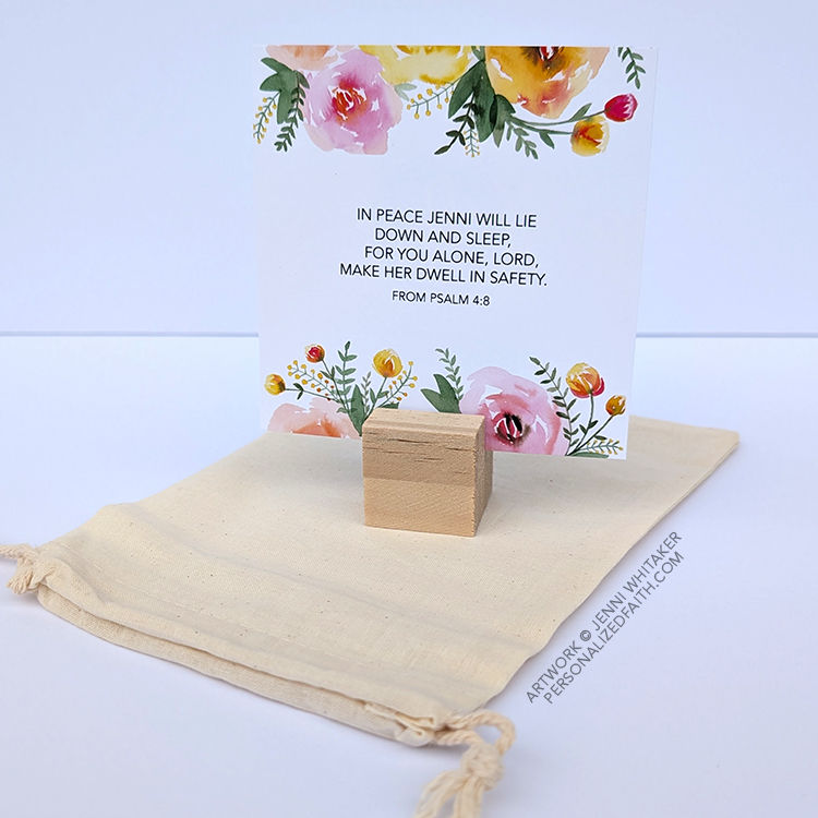 Thumbnail: Personalized Scripture Cards - PEACE Pack - Floral Theme