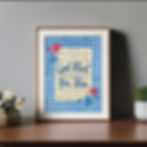 America The Beautiful Gingham Hymnal Art Print in frame