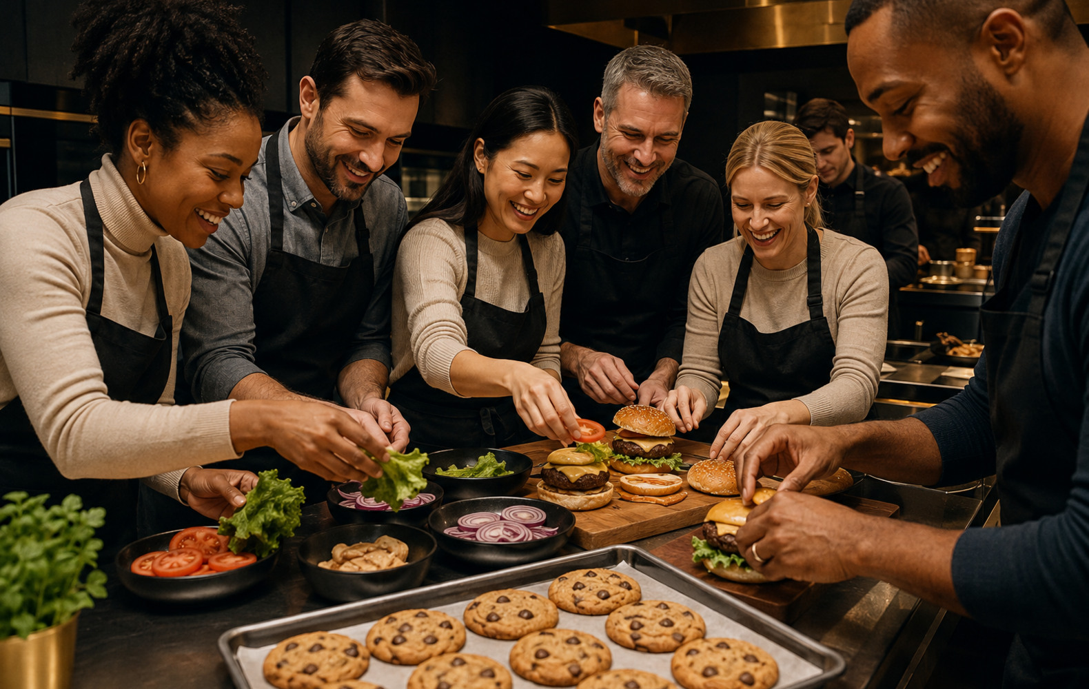 Experiência Hambúrguer & Cookies — família de artes