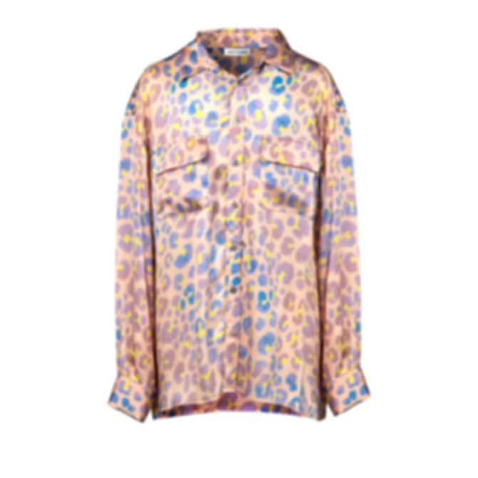 Pink Cheetah Prints Oversized Shirt