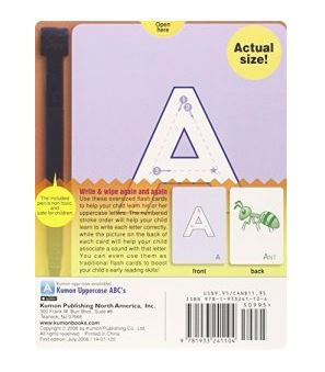 Miniatura: Flashcards kumon: ABC´s write and wipe uppercase letters