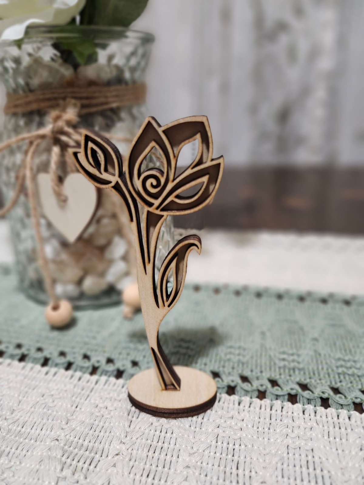 Wooden flowers