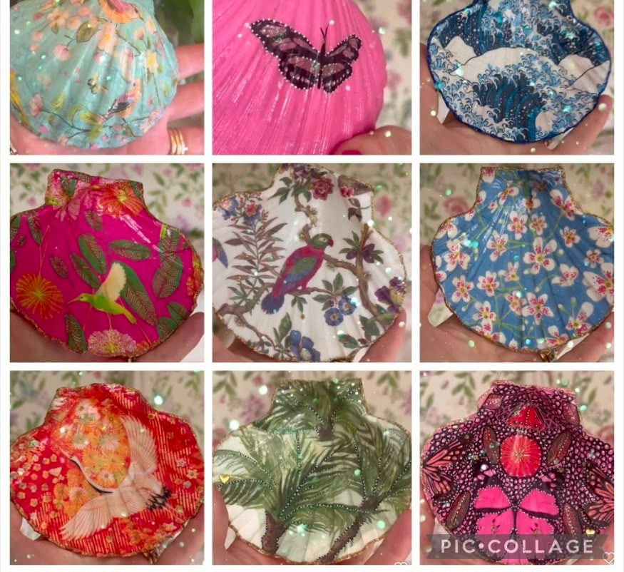 Decoupage large Sea shell Workshop🌊 Sunday 4th October 10.30am-1pm £30