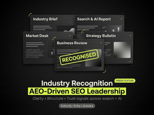 Industry Recognition: What AEO-Driven SEO Leadership Looks Like in Practice