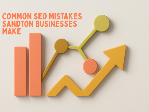 Abstract graphic representing common SEO mistakes for Sandton businesses, showing strategic elements for growth.
