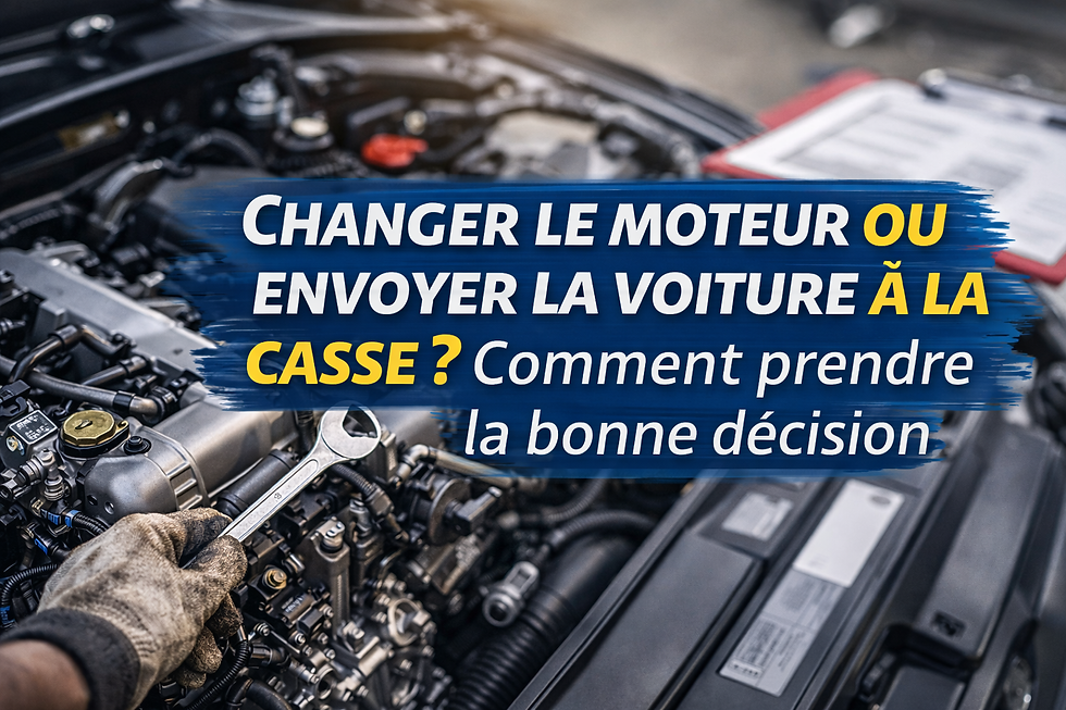 Changer le moteur ou envoyer la voiture à la casse ? La méthode Allomoteur.com pour décider
