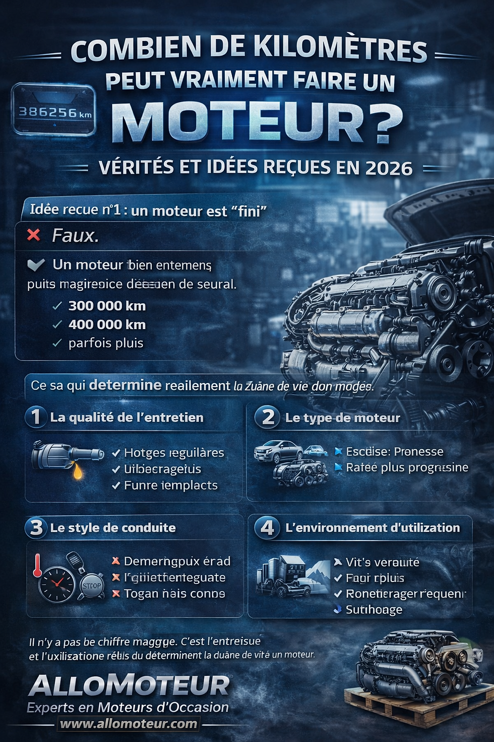 🔢 Combien de kilomètres peut vraiment faire un moteur ?