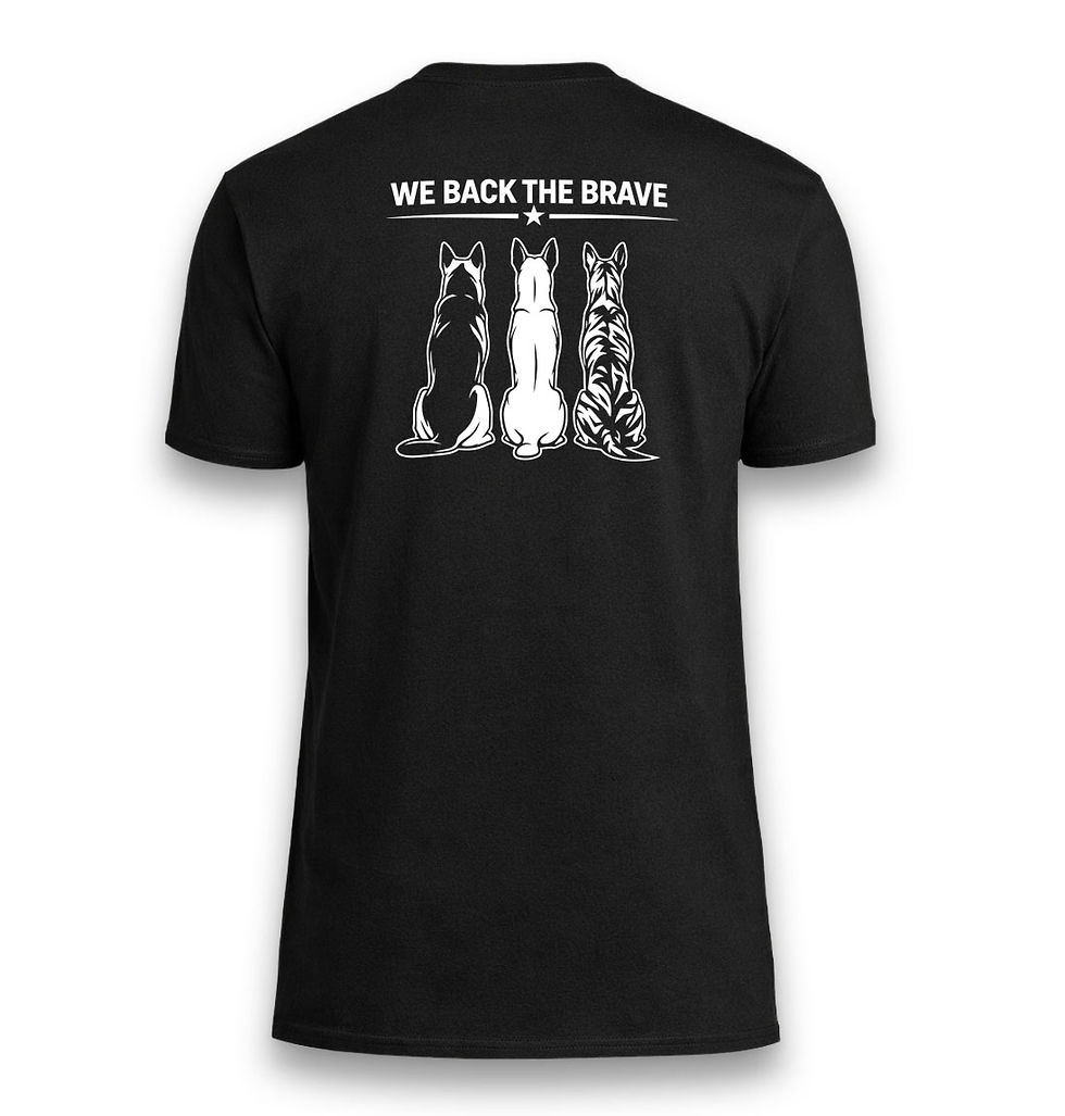 Thumbnail: Short Sleeve Tee - We Back The Brave - WI Guardian Foundation