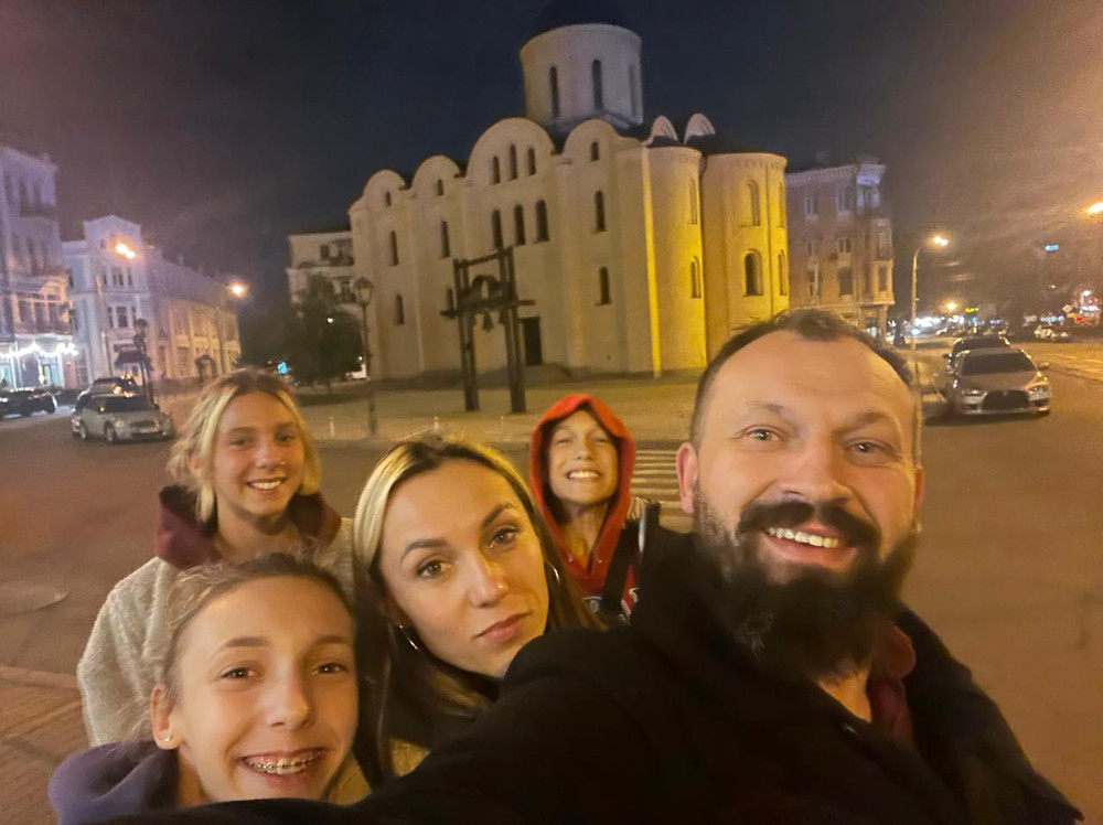 Family Selfie with Sergey, Olga, Khrystyna, Kira and Denys