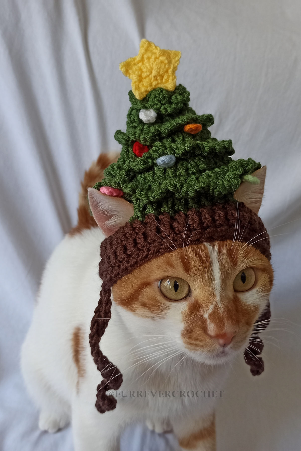 Çam Ağacı Yeni Yıl Yılbaşı Örgü Kedi Köpek Şapkası