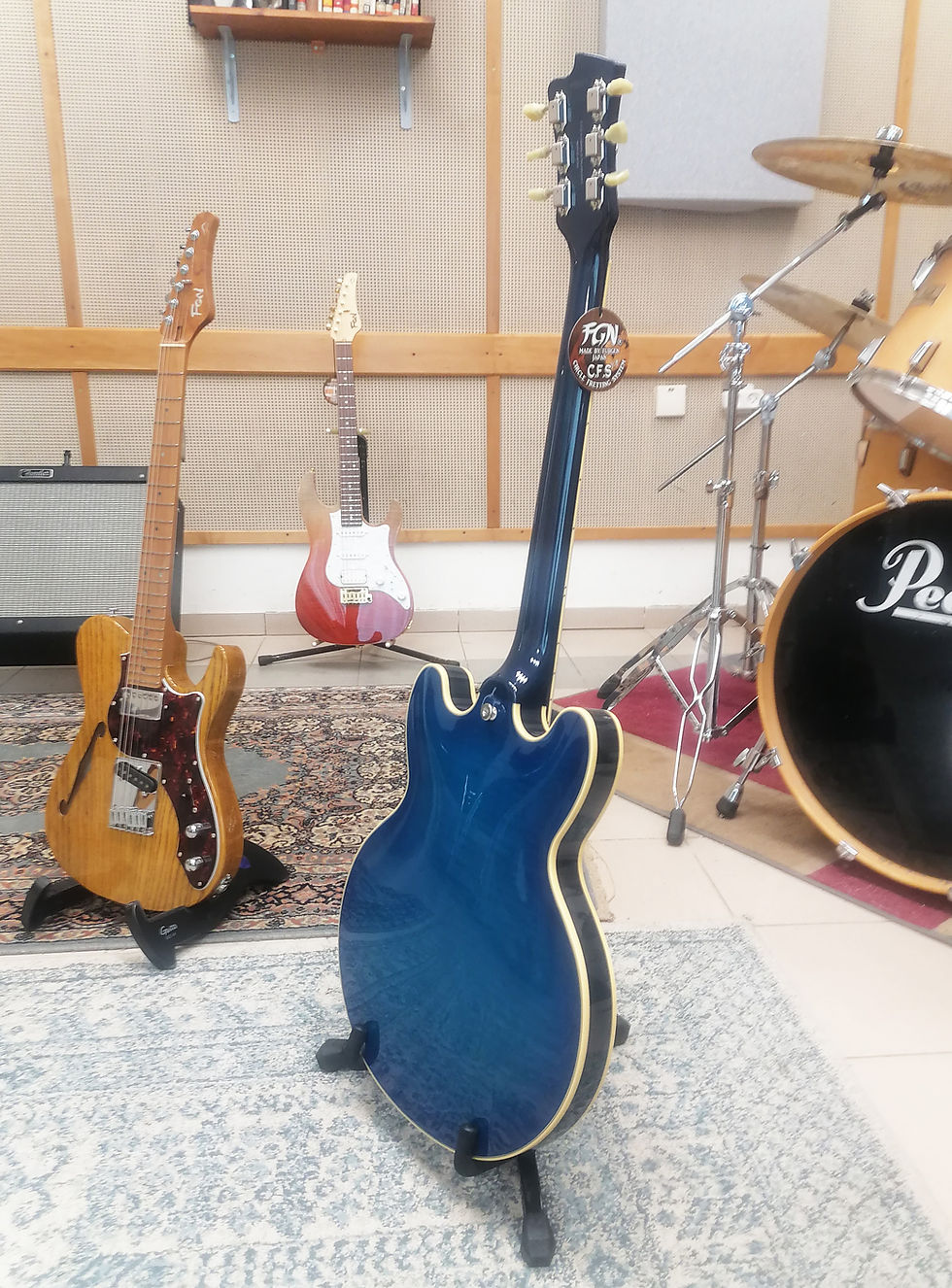 Thumbnail: FGN MASTERFIELD MSA-HP Semi Acoustic Blue Burst