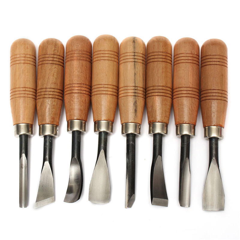 8pc dry hand woodcarving wood chisel set