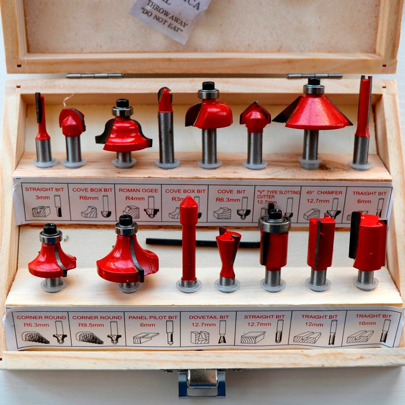 15pc router bit set