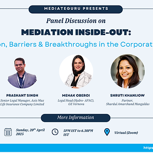 Mediation Inside-Out: Adoption, Barriers & Breakthroughs in the Corporate World