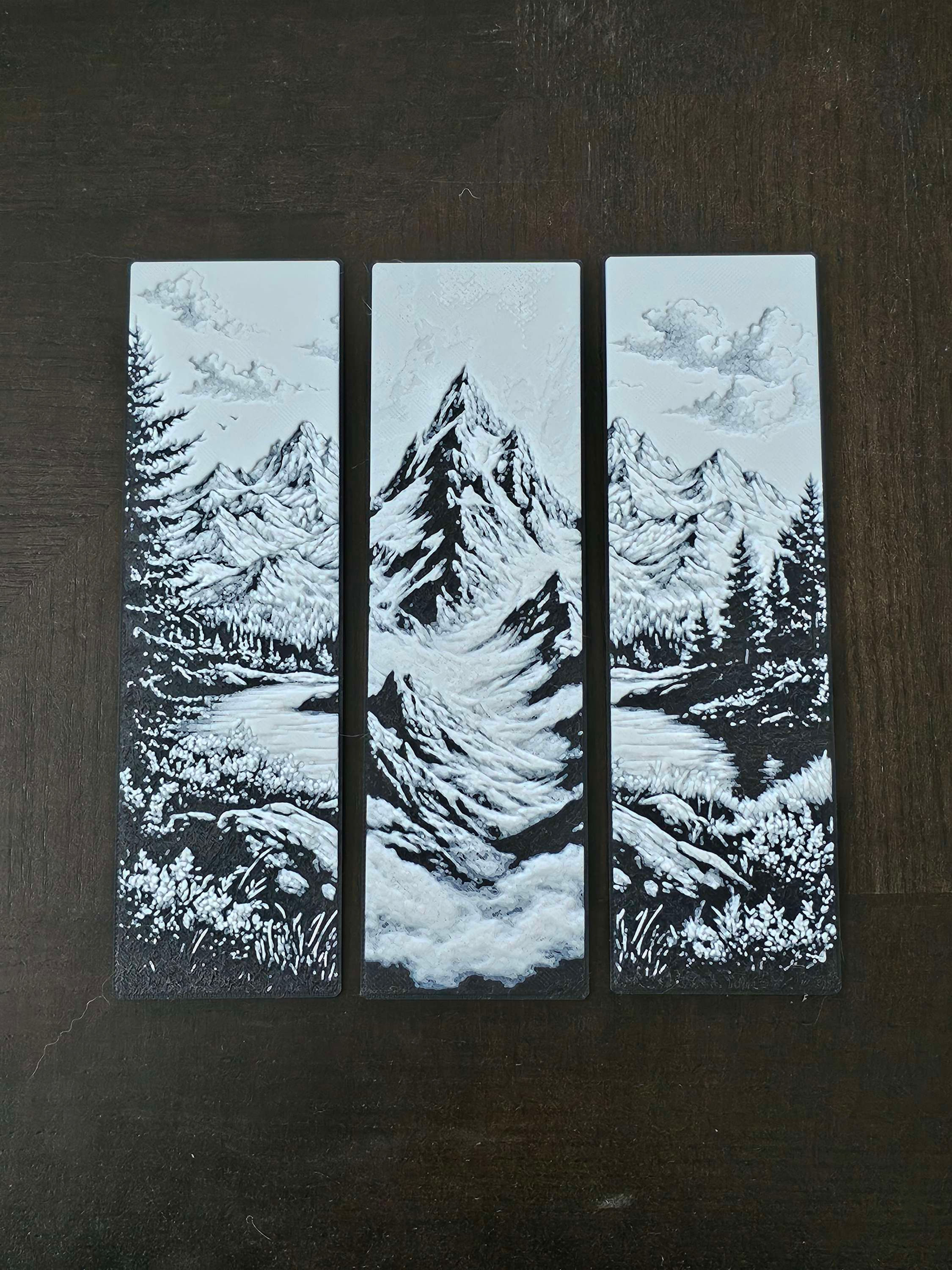 Mountain 3D Printed Bookmark