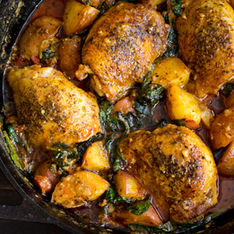 Pineapple-Lemon Skillet Chicken and Potatoes