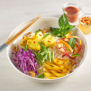 Pineapple and Peach Vermicelli Salad
