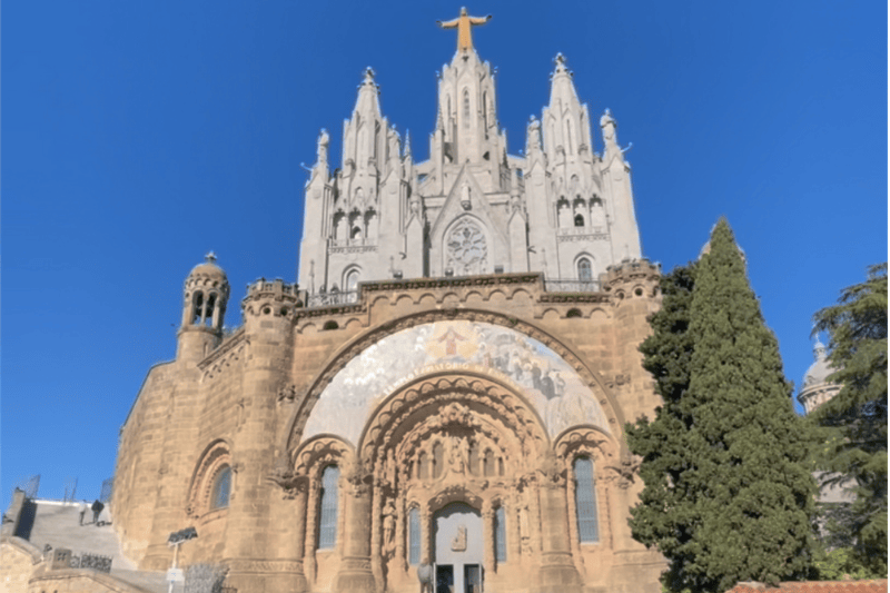 Barcelona Temple of the Sacred Heart of Jesus in winter