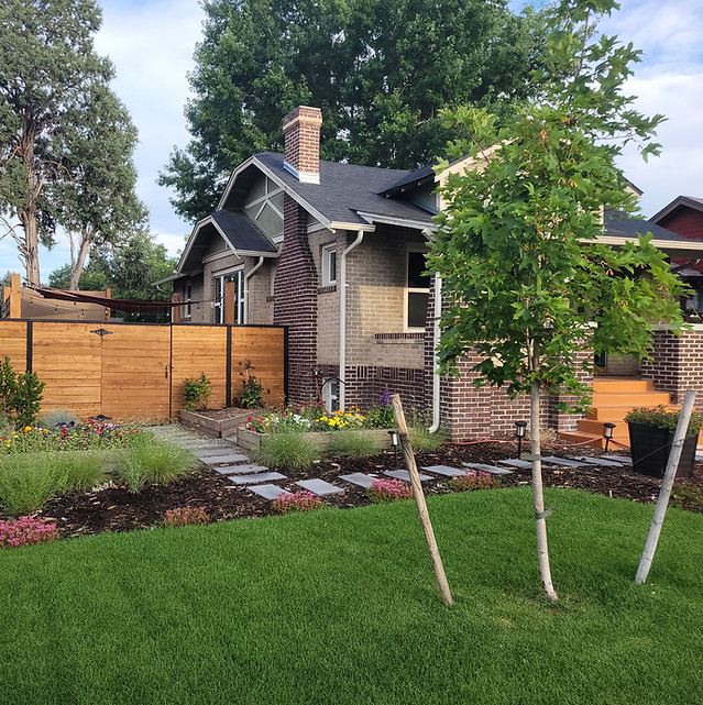 Denver Colorado Native Landscaping, Fence, Pavers
