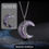 Thumbnail: Crescent Moon Stone Pendant Necklace
