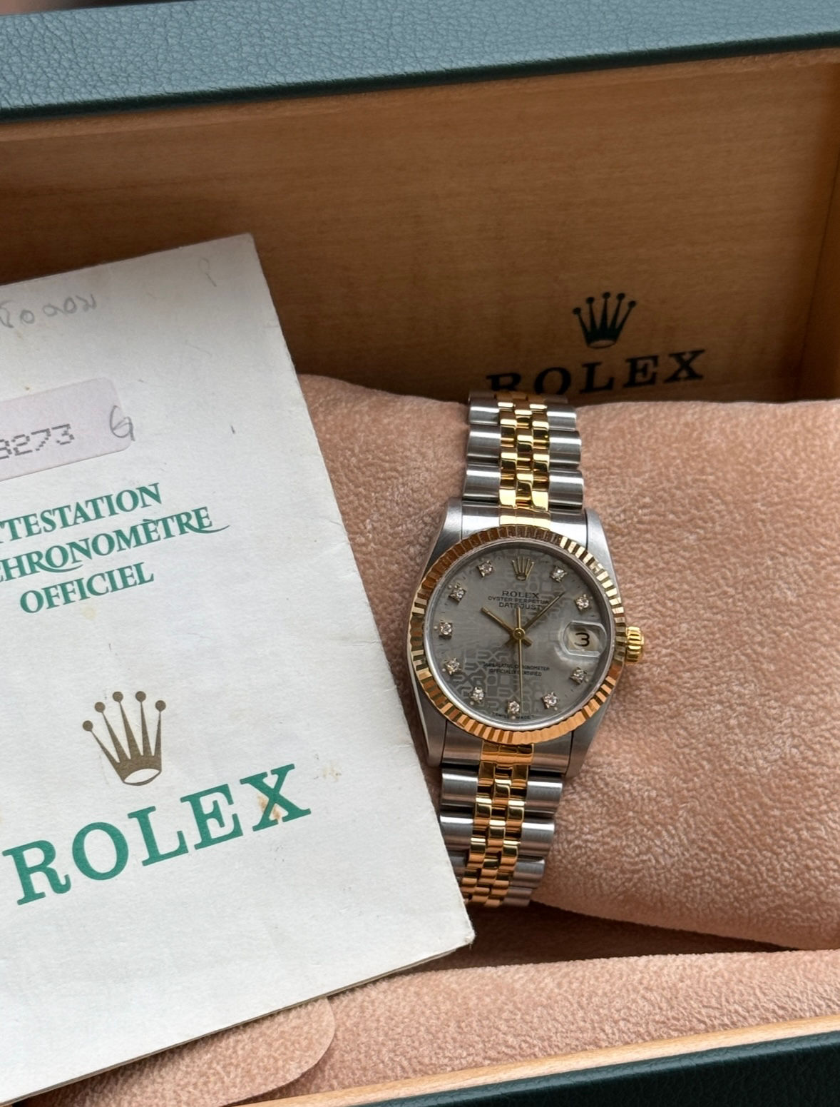 Rolex Datejust 31mm two tone gray jubilee dial
