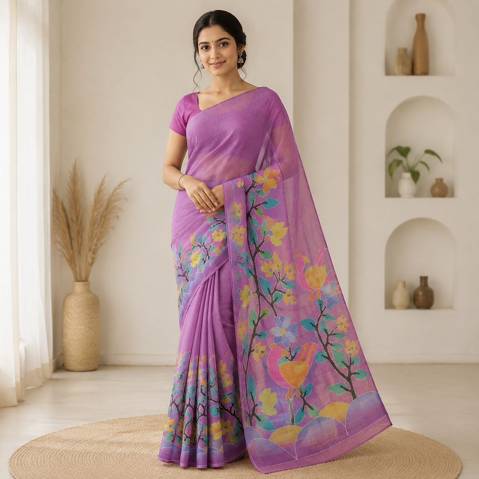 Thumbnail: LINEN TISSUE SAREE