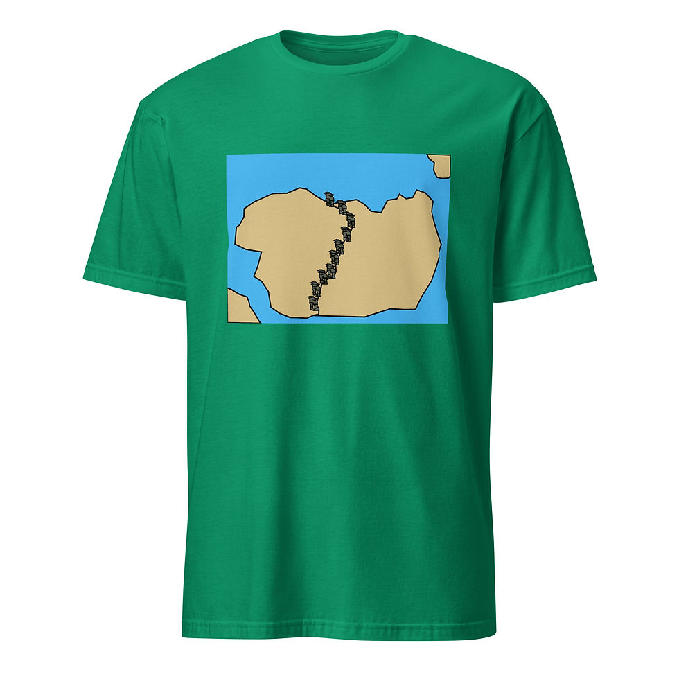 Thumbnail: Short-Sleeve Unisex T-Shirt - The border