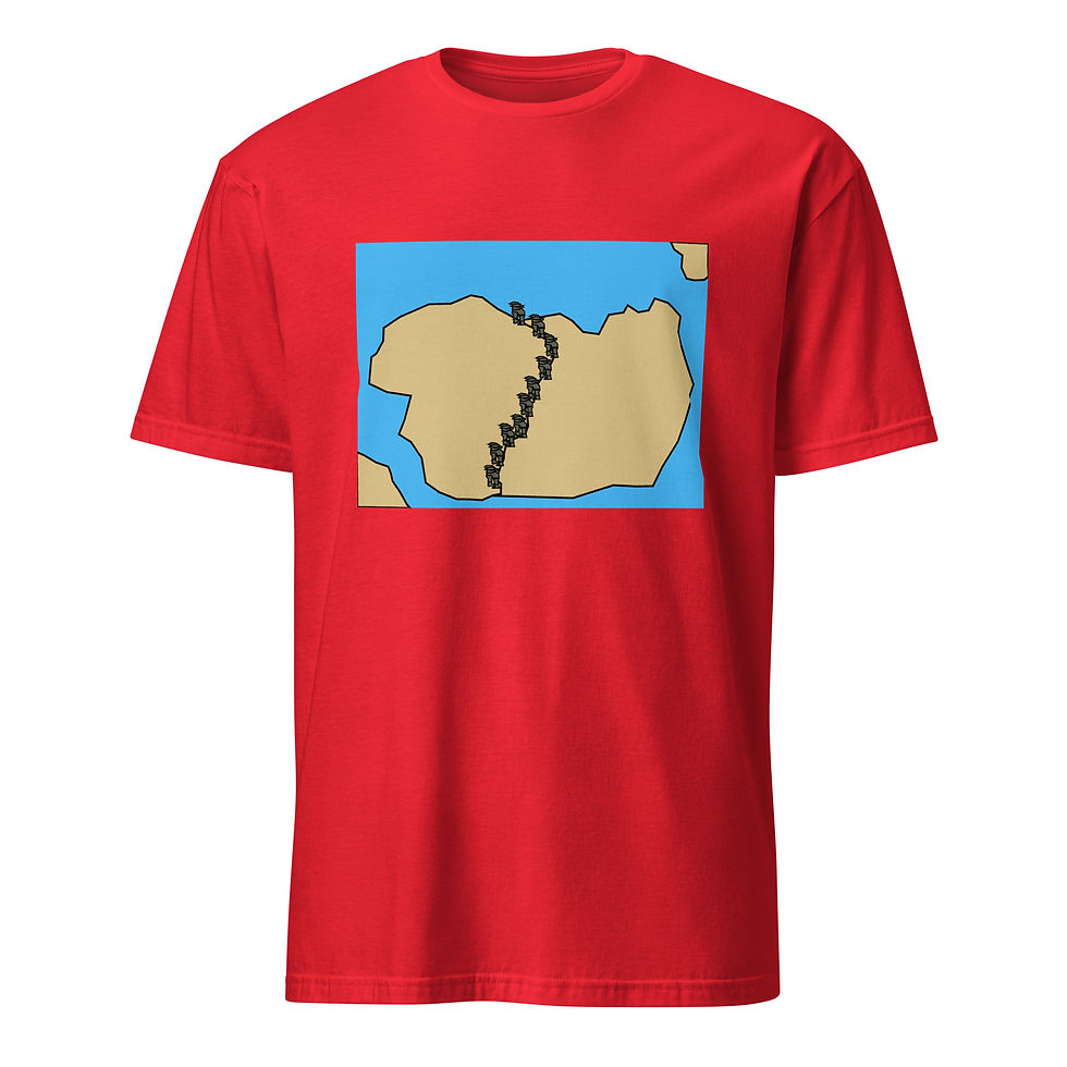 Thumbnail: Short-Sleeve Unisex T-Shirt - The border
