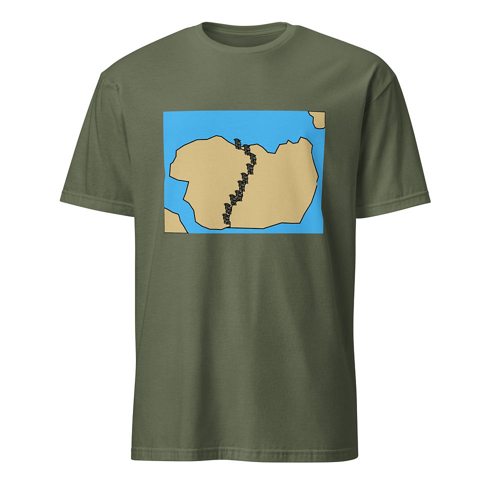 Thumbnail: Short-Sleeve Unisex T-Shirt - The border